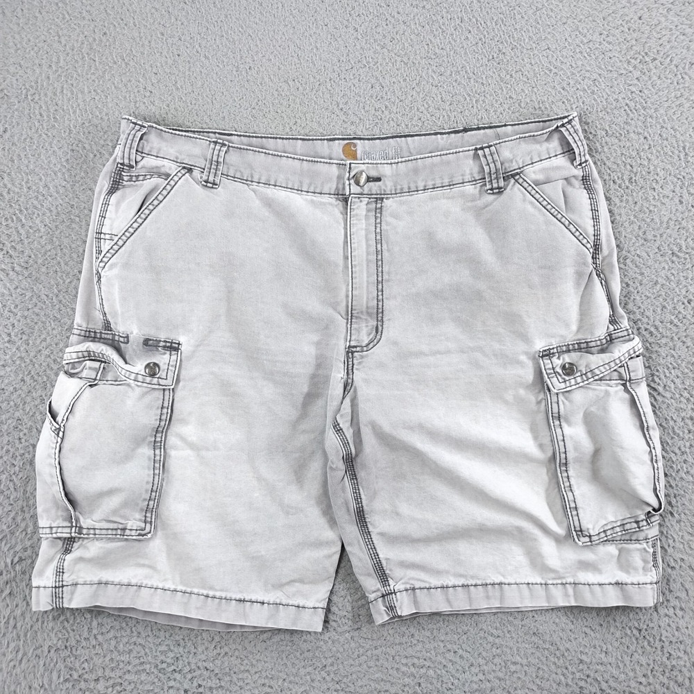 CARHARTT Cargo Shorts Mens 42 Gray Relaxed Fit 10" Inseam Work 100277 039 Casual